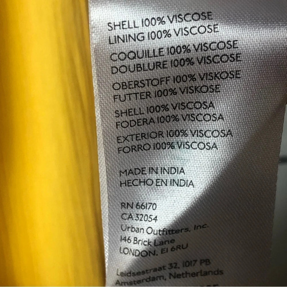 Urban Outfitters Lenna Open-Back Babydoll Top in Yellow Size Small - Picture 8 of 12